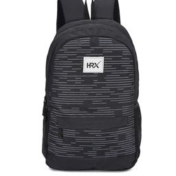 HRX by Hrithik Roshan Unisex Black & White Striped Backpack with Shoe Pocket -Up to 15 inch-20