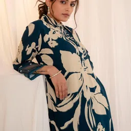 Anouk Women Floral Printed Regular Sequinned Kurta with Trousers-47