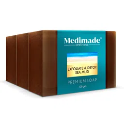Medimade Set Of 3 Exfoliate & Detox Dead Sea Mud Premium Beauty Soaps - 100 g Each-12