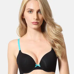 Van Heusen Black Solid Underwired Lightly Padded Push-Up Bra ILIBR1CSSXD11012-picture-4