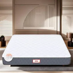 COIRFIT White & Grey Quilted Cotton Orthopedic King Size Mattress-picture-37