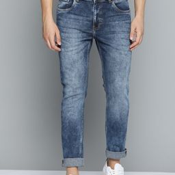 Mast & Harbour Men Blue Skinny Fit Heavy Fade Stretchable Jeans-image-41