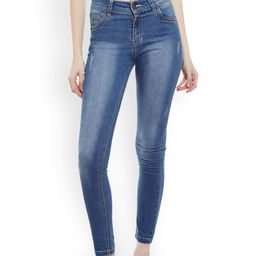 Miss Chase Women Blue Skinny Fit High-Rise Clean Look Stretchable Jeans-picture-1