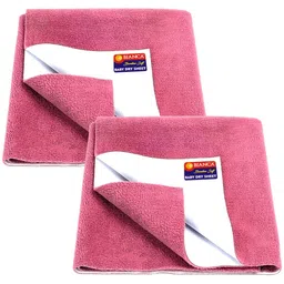 BIANCA Kids Pink 2 Pcs Waterproof Bamboo-Feel Baby Dry Sheet & Mattress Protector-image-16