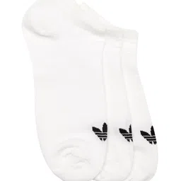ADIDAS Originals Unisex Pack of 3 White Solid Trefoil Liner Ankle-Length Socks-picture-48