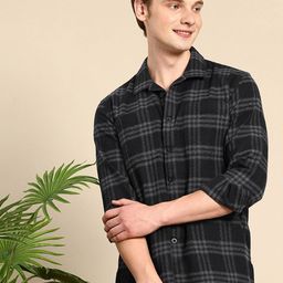 Mast & Harbour Tartan Checks Opaque Relaxed Fit Casual Shirt-picture-42