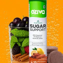 OZiva Blood Sugar Support For Diabetes & Sugar Control Tablets - 15 Tablets-picture-45