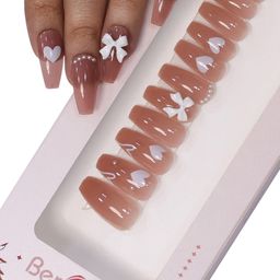 BEROMT Salon Finish Bridal & Party Press-On False Nail Tips Kit - Shade 653-picture-36