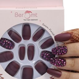 BEROMT Salon Finish Bridal & Party Press-On False Nail Tips Kit - Shade 674-image-54
