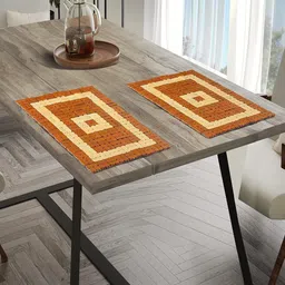 CASA-NEST Set Of 6 Geometric Print Rectangle Table Placemats-5