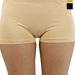 Diving Deep Pack Of 3 Boy Shorts Briefs Full Panty_Black Skin & Yellow_L-image-66