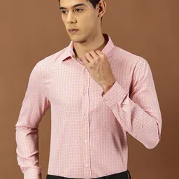 INVICTUS Slim Fit Grid Tattersall Checked Spread Collar Long Sleeves Cotton Formal Shirt-image-2