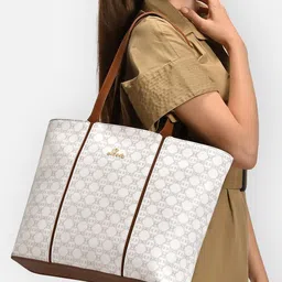 Lavie Women Abstract Printed Structured Leather Shoulder Bag-18