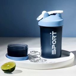 YK Blue Printed Leak Proof Protein Shaker Water Bottle- 500 ml-21