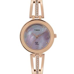 Timex Women Brass Mother of Pearl Dial & Bracelet Style Straps Fria Analogue Watch- TWTL103SMU03-picture-11