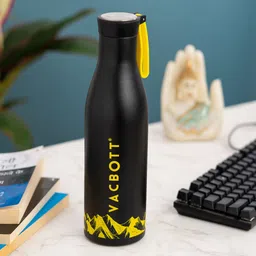 CLAY CRAFT Black & Yellow Single Stainless Steel Double Wall Vacuum Water Bottle 900ml-image-99