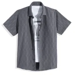 CHARCHIT Textured Casual Shirt and Printed T-Shirt-image-55