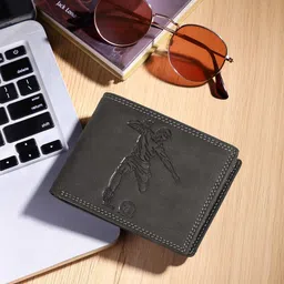 Sassora Men Printed Embellished Leather Two Fold Wallet-image-74
