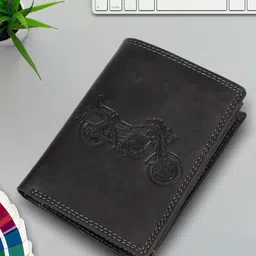 Sassora Men Printed Embellished Leather Two Fold Wallet-image-79