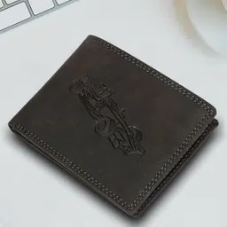 Sassora Men Printed Embellished Leather Two Fold Wallet-image-75