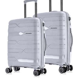 Nasher Miles Paris Set Of 2 Textured Hard Sided Trolley Bag-23