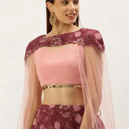 Ethnovog Printed Sequinned Ready To Wear Lehenga Choli-picture-24
