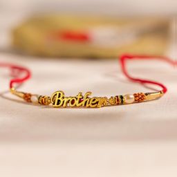 Voylla Brother's Treasure Beaded Thread Rakhi With Roli Chawal-image-19
