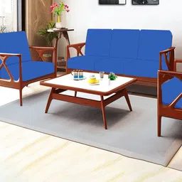 ohello 10 Pcs Marine Blue Stretchable Elasticated Solid Polyester Sofa Seat Covers-image-58