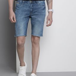 The Indian Garage Co Men Slim Fit Denim Shorts-image-93
