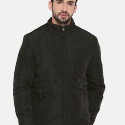 The Indian Garage Co Men Black Solid Lightweight Padded Jacket-image-67