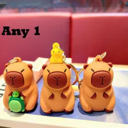 FlenzyMini Capybara Doll keychain With Silicone Belt-image-83