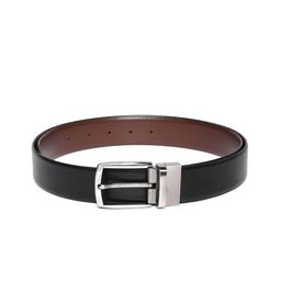 JUNGLER Men Black & Coffee Brown Solid Leather Reversible Belt-image-15