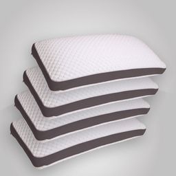 Centuary White 4 Pieces  Memory Foam Filled Cotton Ultra Soft Sleep Pillows-18