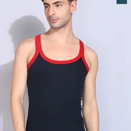 Dollar Bigboss Men Pack Of 2 Assorted Combed Cotton Racerback Gym Vest-image-63