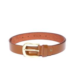 JUNGLER Men Tan Brown Solid Leather Belt-image-42