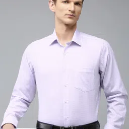 Van Heusen Custom Fit Opaque Checked Pure Cotton Formal Shirt-picture-9