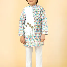A.T.U.N. Boys Geometric Printed Straight Kurta With Pyjamas-51