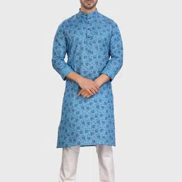 SHIWAM ETHNIX Floral Printed Regular Kurta With Pyjamas-picture-1