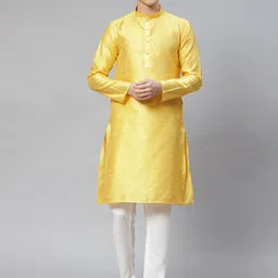 Luxrio Men Floral Thread Work Kurta with Pyjamas-picture-2