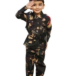 itsmycostume Boys Army Fancy Dress Pure Cotton Costume Set Shirt With Trouser & Cap-image-38