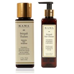 KAMA AYURVEDA Set of Bringadi Thailam Hair Oil - 50 ml & Bringadi Hair Cleanser - 200 ml-19