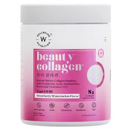 Wellbeing Nutrition Type I & III Strawberry Watermelon Beauty Collagen Powder - 250g-13