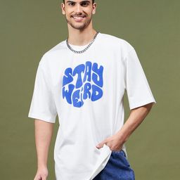 MASCLN SASSAFRAS White Typography Printed Pure Cotton Boxy T-Shirt-image-37