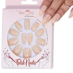 BEROMT 12 Pcs Long-Lasting Reusable Lightweight Salon Finish Press on Nail Tips - 339-15