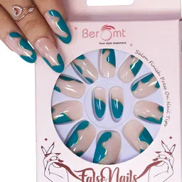 BEROMT 12 Pcs Long-Lasting Reusable Lightweight Salon Finish Press on Nail Tips - 261-image-79