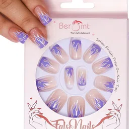 BEROMT 12 Pcs Long-Lasting Reusable Lightweight Salon Finish Press on Nail Tips - 263-8