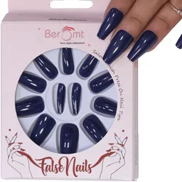 BEROMT 12 Pcs Long-Lasting Reusable Lightweight Salon Finish Press on Nail Tips-421-12