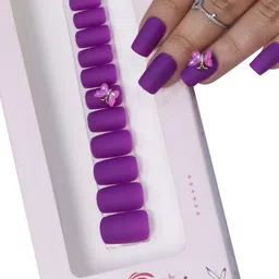 BEROMT 12 Pcs Long-Lasting Reusable Lightweight Salon Finish Press on Nail Tips - 05-image-14