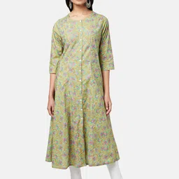 RANGMANCH BY PANTALOONS Floral Printed Anarkali Kurta-picture-11