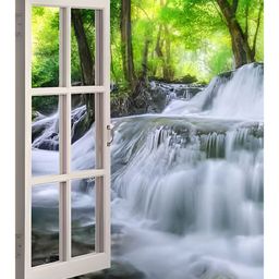British Terminal White & Green Nature Wall Art Painting-image-87